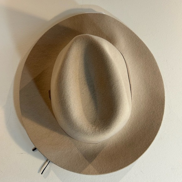 AUXILIARY by Aritzia Sz S/M Fedora Hat 100% Wool Huette Myth Beige NEW WITH TAG - Picture 4 of 9